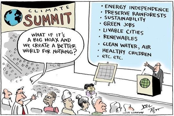 political cartoon about global climate change